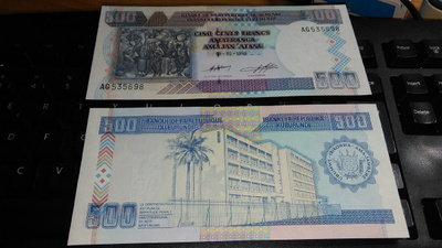 Burundi 500 francs 1999 P38 UNC