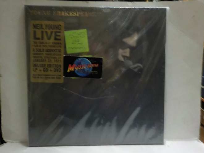 NEIL YOUNG LIVE - YOUNG SHAKESPEARE LP + CD + DVD UUSI