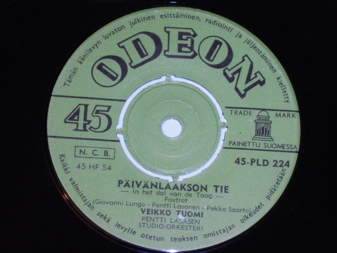 7" VEIKKO TUOMI - Hyvästi, Armain - single 1963 EX