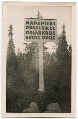Napapiiri, vanha kyltti, 1950-luku