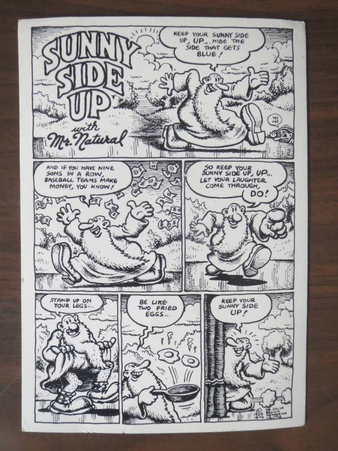 Robert Crumb: Sunny Side Up - sarjakuvakortti