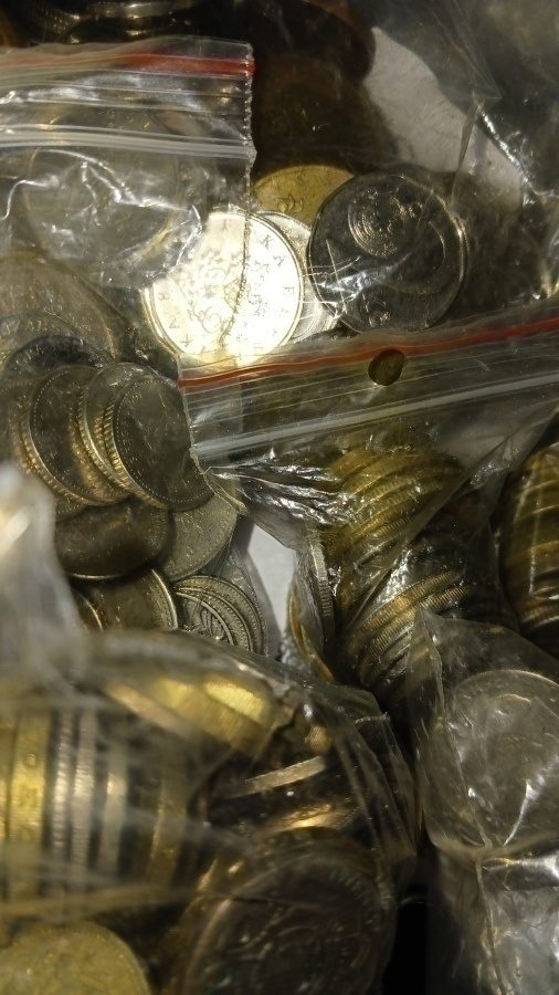 Käyttökelpoiset ulkomaalaiset kolikot 5kg