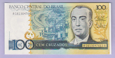 Brasilia 100 Cruzados v.1987 UNC P-211