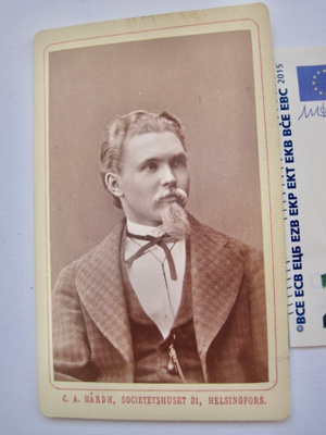 VANHA CDV Valokuva Maaherra Lars Fagerlund 1870-l
