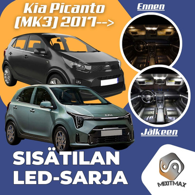 Kia Picanto (MK3) Sisätilan LED-sarja 5-osainen
