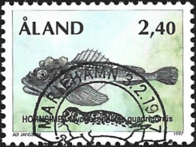 Åland 1997 Yleismerkki 2,40 mk EP alareuna LOISTO LaPe 125