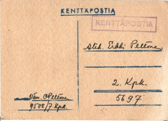 KENTTÄPOSTIK. 9578/7KPK-5697/2KPK