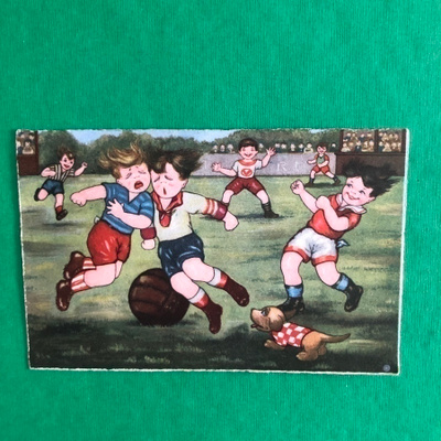 Postikortti: Jalkapallo.