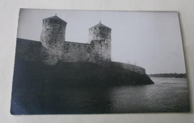 Savonlinna, Olavinlinnan tornit, vanha valokuvapk, ei p.