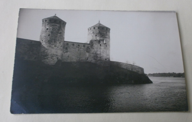 Savonlinna, Olavinlinnan tornit, vanha valokuvapk, ei p.
