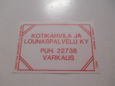 TT Etiketti Kotikahvila ja lounaspalvelu Varkaus