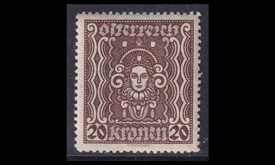 Itävalta 398A ** Käyttösarja naisen pää 20 Kr (L12½) (