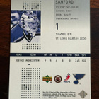2002-03 SP Game Used #92 Curtis Sanford RC  */750 - pikkukuva 2