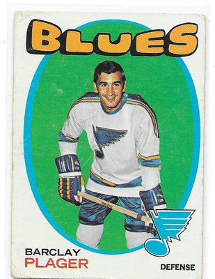 1971-72 Topps #66 Barclay Plager St Louis Blues