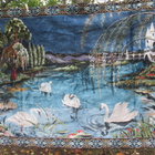 Gobeliini Joutsenet  195 cm x 128 cm,hapsut 6 cm - pikkukuva 2