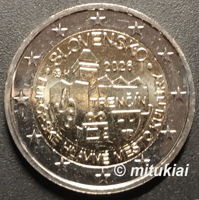 Slovakia 2 euro 2026 juhlaraha Trecin, UNC