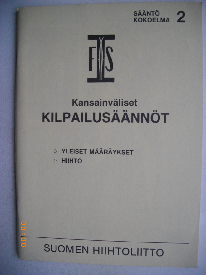 Suomen Hiihtoliitto. Kansainväliset kilpailusäännöt (19.3)