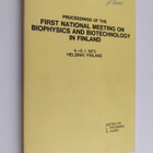 Proceedings of the first National meeting on biophysics a... - pikkukuva 1