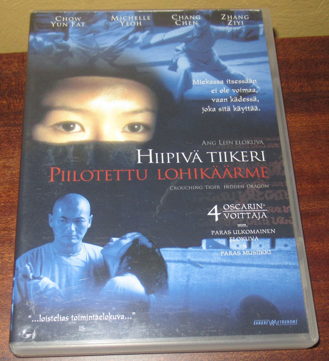 Hiipivä tiikeri Piilotettu lohikäärme dvd jännitys seikkailu