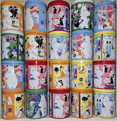 20X peltipurkki Muumi Moomin eri värejä