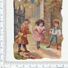 * lapset hyppii narua , vanha kuva, 10,5 x 7,5 cm * - pikkukuva 1