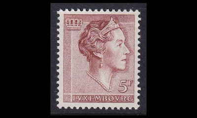 Luxemburg 628 ** Käyttösarja Charlotte 5 Fr (1960)