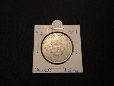 5 Forint 1947 Hopeaa
