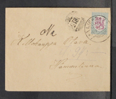 # 23025 # Numeroleima 1815 + Lieksa kirje Hämeenlinna