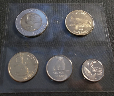 Suomi, vuoden 2001 kolikot UNC