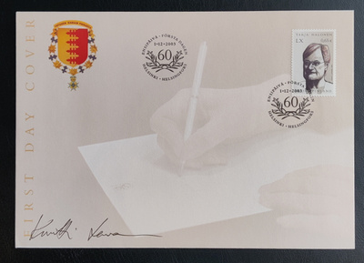2003 FDC Tarja Halonen - taiteilijan nimmari
