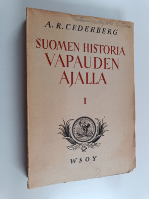 A. R. Cederberg : Suomen historia vapauden ajalla 1