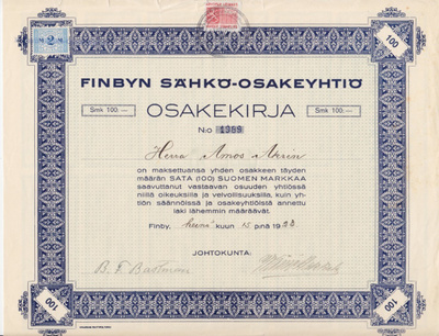 OKK 1923 Finbyn Sähkö Oy, Finby (Särkisalo)