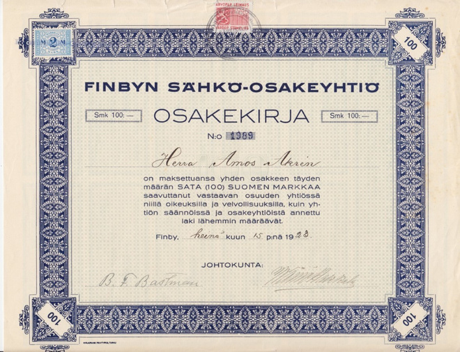 OKK 1923 Finbyn Sähkö Oy, Finby (Särkisalo)