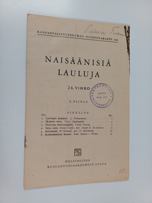 Naisäänisiä lauluja 24. vihko
