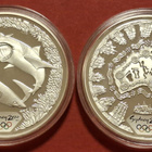 2 x 1 oz 999 hopeaa, Australia, Sydnet Olympics 2000. (KD2) - pikkukuva 1