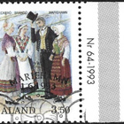 Åland 1993 Kansanpuvut 3,50 mk EP Lape 073 alareuna LOISTO - pikkukuva 2