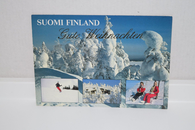 Postikortti (B) Suomi talvi lumi