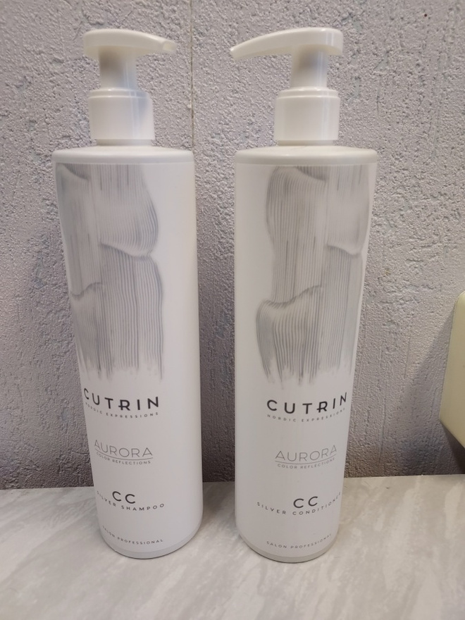 Aurora siver shampoo 500ml ja hoitoaine 500ml cutrin