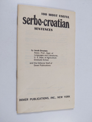 Jacob Ornstein : 100 most useful serbo-croatian sentences