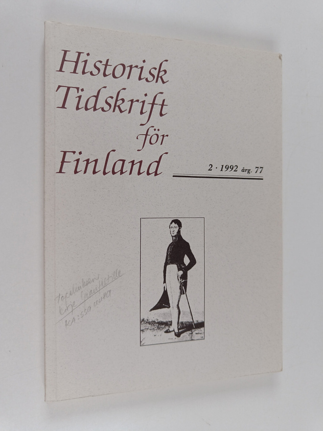 Raimo Savolainen : Historisk Tidskrift för Finland 2/1992