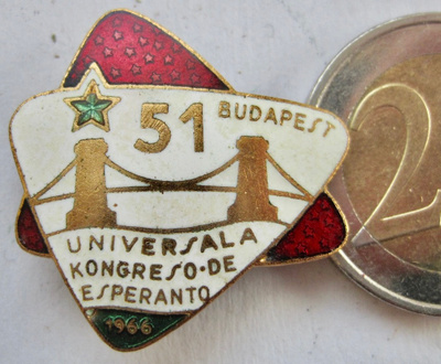 VANHA Merkki 51. Kongressi Esperanto 1966 Budapest Unkari