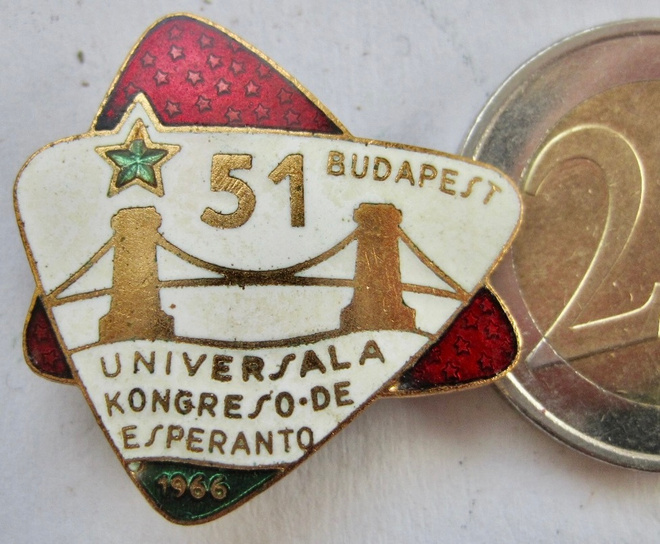 VANHA Merkki 51. Kongressi Esperanto 1966 Budapest Unkari