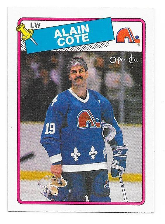 1988-89 OPC #205 Alain Cote Quebec Nordiques