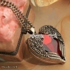 765 .. Retro Vintage Bronze Love Heart .. Kaulakoru - pikkukuva 2