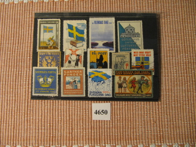 Kirjeensulkijoita Ruotsi merkkejä 13 kpl.