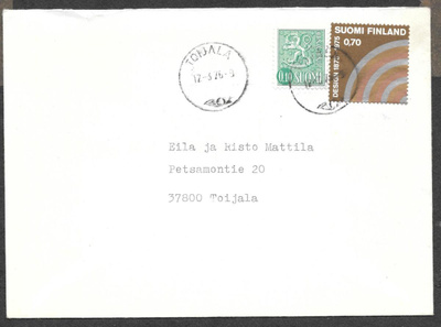 Postilähetys - Taideteolyh. 100v (LAPE 774) Toijala 12.3.76