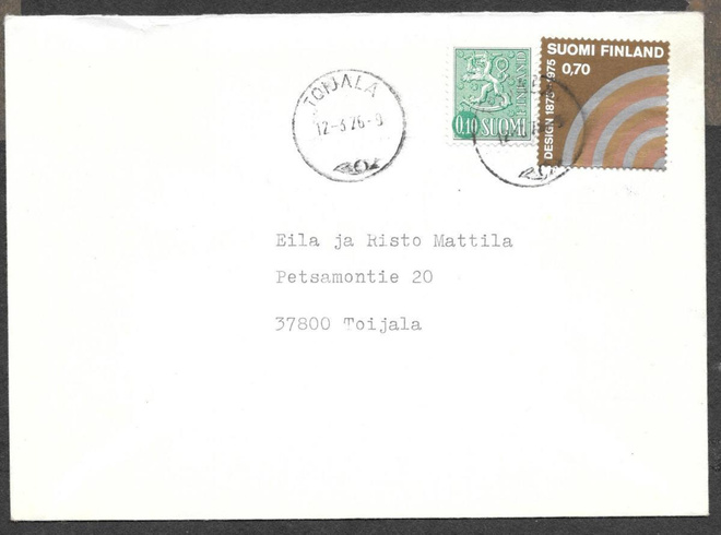 Postilähetys - Taideteolyh. 100v (LAPE 774) Toijala 12.3.76