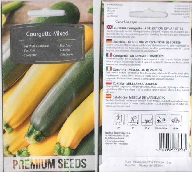 Kesäkurpitsa 'Courgette Mixed' siemenet #