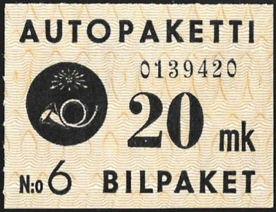 1949 AP 3 Y kellert.oranssi 20 mk vesil. I ** LaPe AP 3 Y b