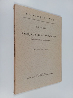 R. E. Nirvi : Sanoja ja käyttäytymistä : sanahistoriallis...
